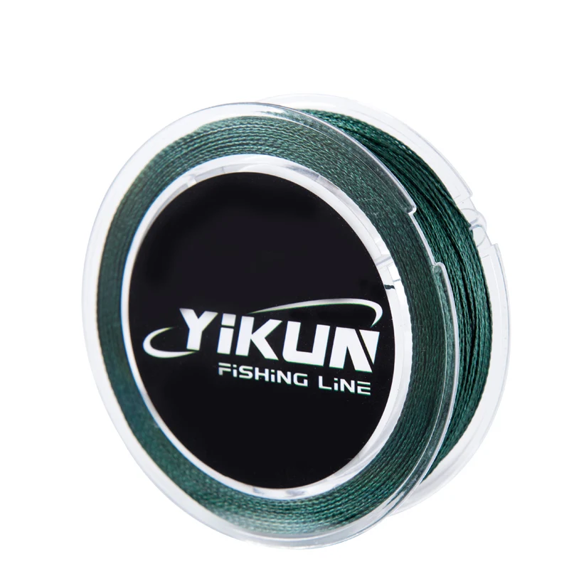 100 м бренд YIKUN оплетка леска 4 нити Multifilament PE плетеная леска - Цвет: Green