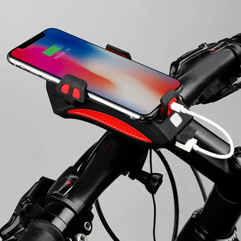 Велосипедный светильник, Кронштейн для мобильного телефона, передний светильник для езды, спикер, велосипедный держатель для мобильного телефона, лампа для зарядки, сокровище, фиксированная Br