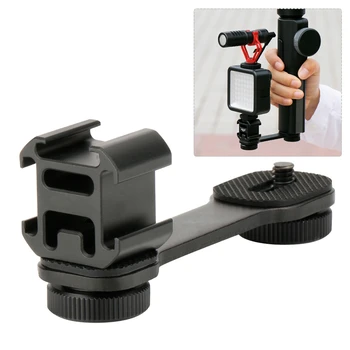 

Triple Hot Shoe Mount Adapter Phone Stabilizer Extension Bar for Zhiyun Smooth 4 Handheld Gimbal Action Camera Accessories