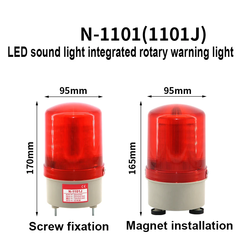 1PCS 220VAC Green  MINI  Beacon Warning Signal Light Lamp  Spiral Fixed 