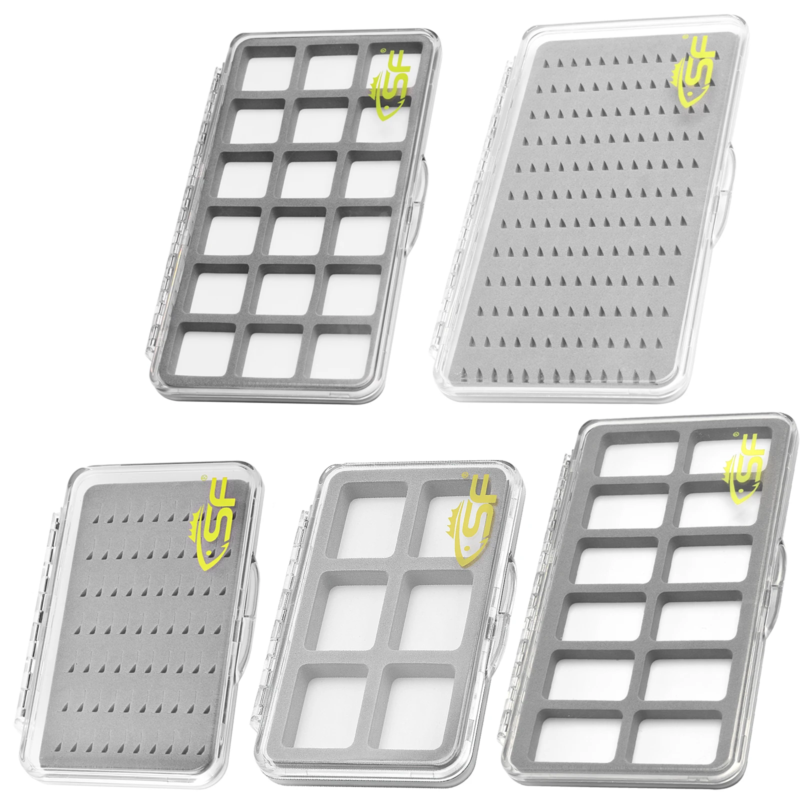 Sf Slim Clear Transparent Fly Fishing Box Foam Design Insert - Fishing ...