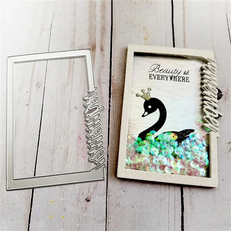 Eastshape прямоугольная рамка металлическая резка со словом Добро ...