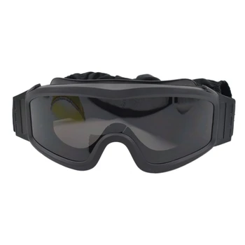

Black Tan Green Tactical Goggles Glasses Gx1000 Black 3 Lens Motorcycle Windproof Wargame Goggles