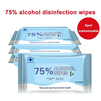 

40 Pcs Disinfectant Alcohol Wipes Antiseptic 75% Alcohol Pad Portable Disposable Wipes For Hand Skin Clean Cotton Wet Wipes