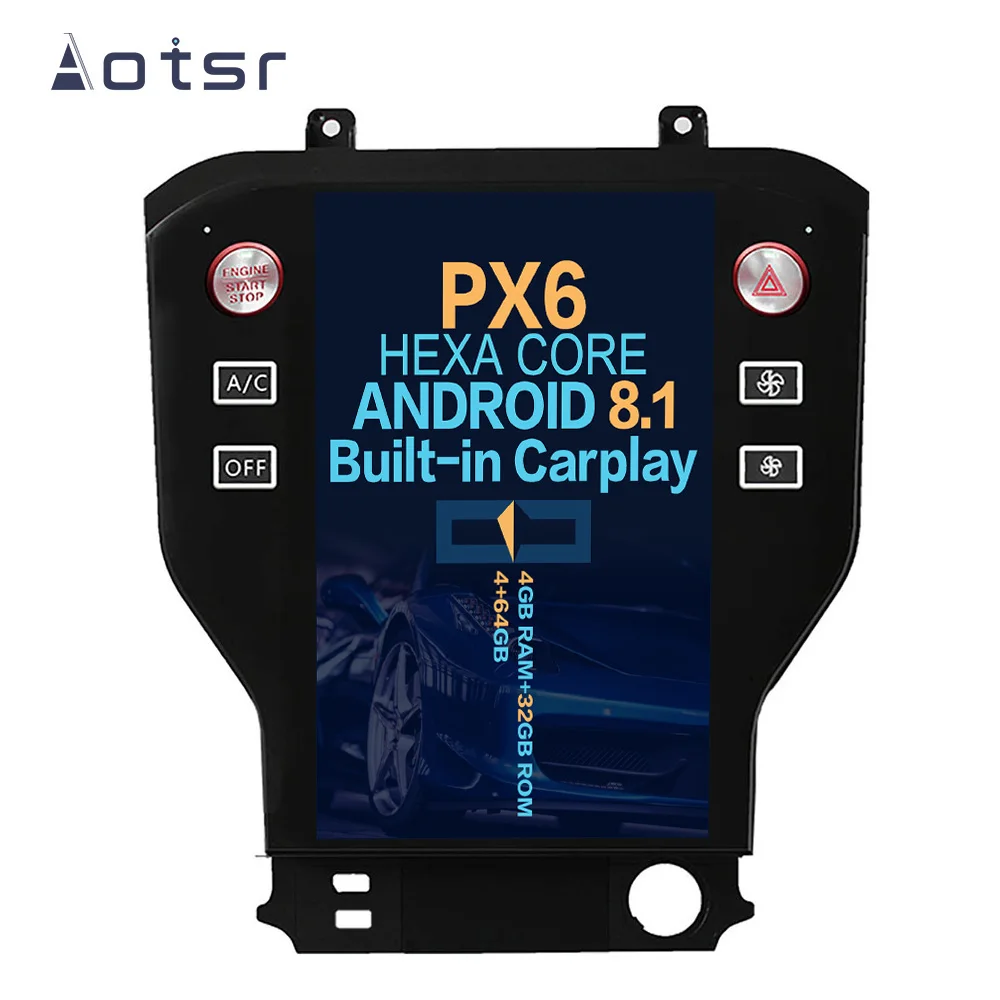 Excellent Aotsr Tesla 11.8" Vertical screen Android 8.1 Car DVD Multimedia player GPS Navigation For Ford Mustang 2015-2017 Wifi carplay 0 Excellent Aotsr Tesla 11.8" Vertical screen Android 8.1 Car DVD Multimedia player GPS Navigation For Ford Mustang 2015-2017 Wifi carplay 0