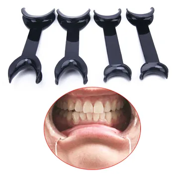 

Intraoral Cheek Lip Retractor Opener Double Head Orthodontic Teeth Mouth Opener Dental Tool 4PCS Black T-Shape Mouth Openers