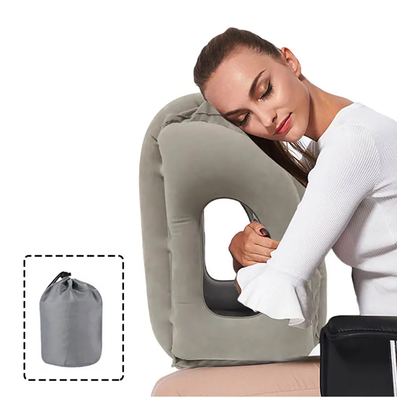 Pvc Gonflable Voyage Oreiller de Couchage Portable Coussin Cou Oreiller  Repos Oreiller Sur Avion Voiture Bus Oreiller Tête Support Oreiller