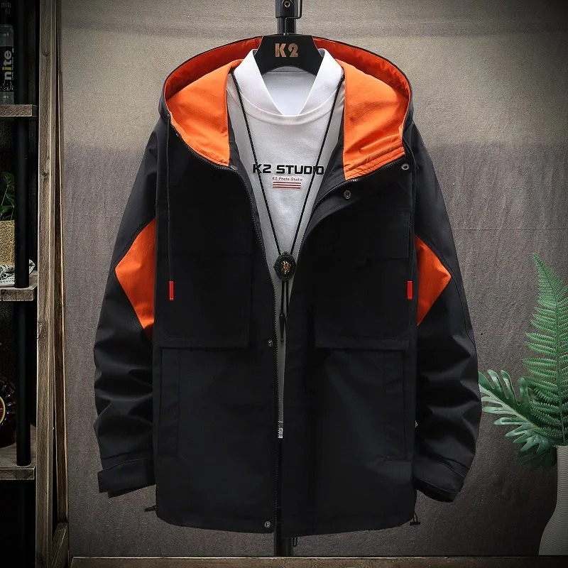 Spring and Autumn New Men's Jacket 2020 Korean Trend ins Japanese Workwear Casual Handsome Hooded Men | Мужская одежда