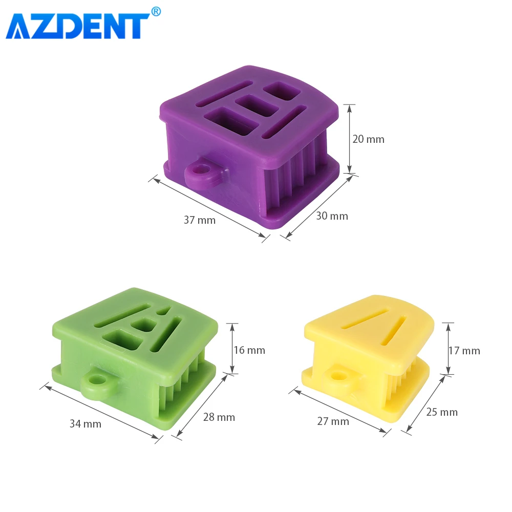 3 Sizes AZDENT Dental Occlusal Pad Rubber Bite Opener Blocks Mouth Prop Large Medium Small Orthodontic Supplies Dentistry Tools