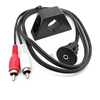 

MP3 AUX input flush mount 2RCA phono to female 3.5mm jack extension cable 1m 2M