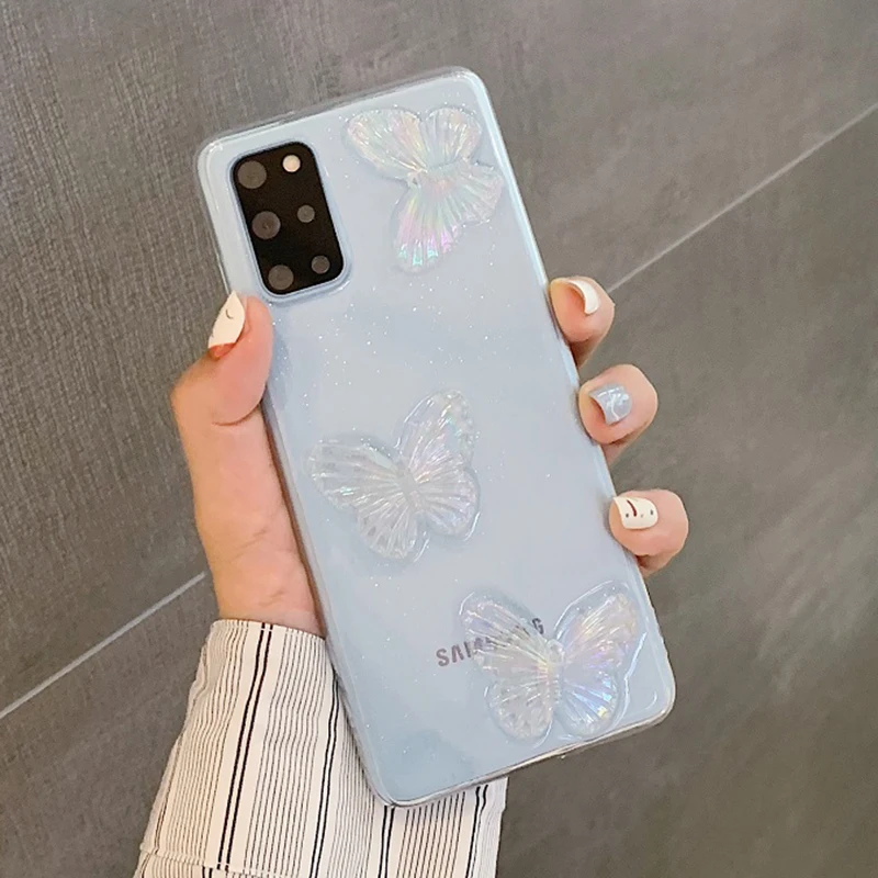 Glitter 3D Butterfly Phone Case for Samsung