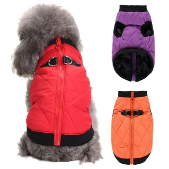 

Autumn Winter Clothes For Dogs Thicken Warm Puppy Pet Cat Coats Zipper Dog Jacket Chihuahua Pug French Bulldog Vest Clothing