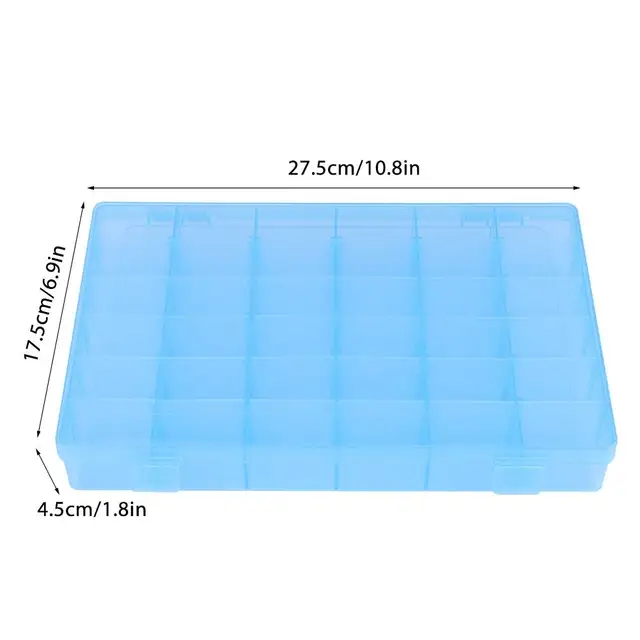 36 Rács Átlátszó Műanyag Tároló Ékszerdoboz Rekesz Fülbevaló Doboz Ékszer Téglalap Tok - Image 2