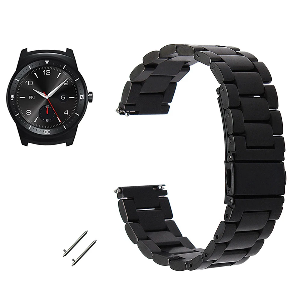 

Ремешок из нержавеющей стали для LG G Watch W100 / R W110 / Urbane W150 Asus ZenWatch 1 2, мужской быстросъемный браслет, 22 мм
