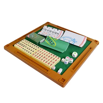 

Outdoor Entertainment Majiang Folding Mini Mahjong Set Multifunctional Board Game Set For Travel Family Leisure Time
