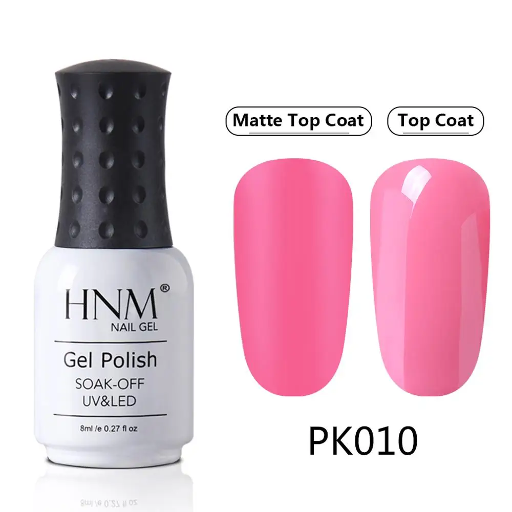 PK010 HNM розовый матовый эффект гель лак для ногтей нужно матовое верхнее покрытие Базовый Топ Полупостоянный УФ светодиодный гибридные Лаки гель лак - Цвет: PK010