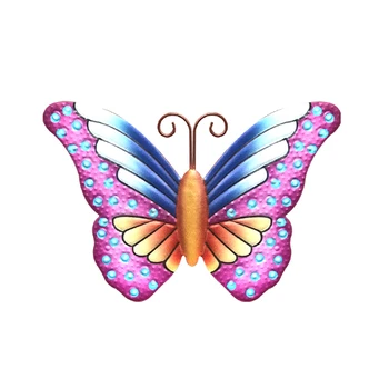 

3pcs/set Sculpture Bedroom Patio Colorful Indoor Outdoor Home Wall Art Hanging Decor Garden Metal Butterfly Office Living Room
