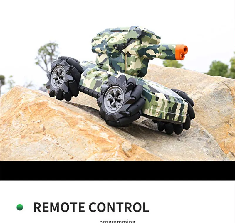 New Water Bomb Tank Car 2.4G Drift Launch Water Bomb Vehicle Gesture Watch Control Car 360 Degree Rotation Rc Stunt Car Toy