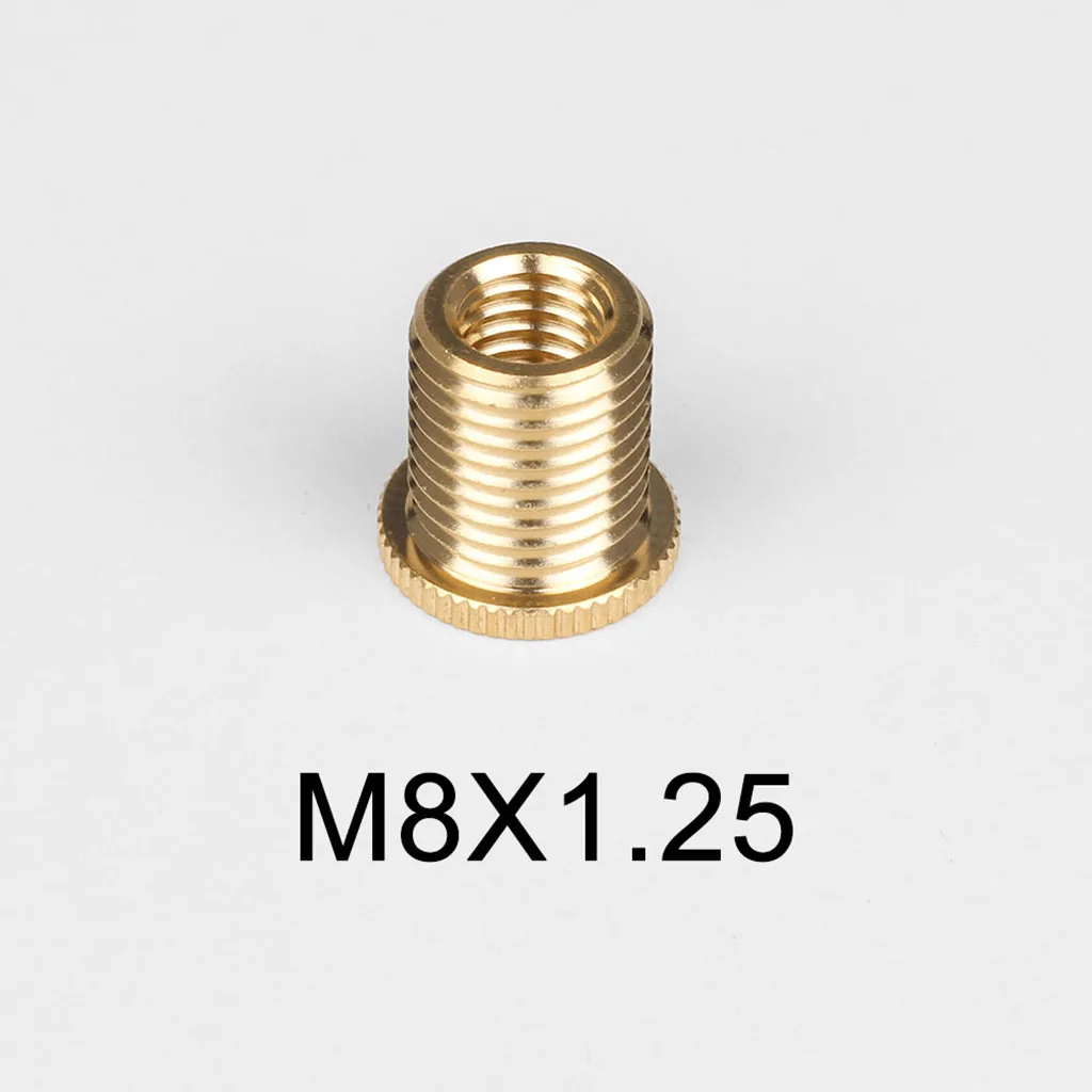 Pack of 5 Universal Gear Shift Knob Adapter Nuts Insert Set M8x1.25 Gold