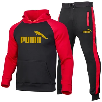 

2020 Fashion Color Matching Men's Hoodies Brand Tracksuits Set Men Striped Hoodies Pants Suit Male Casual Hooded Sweatshirt Set