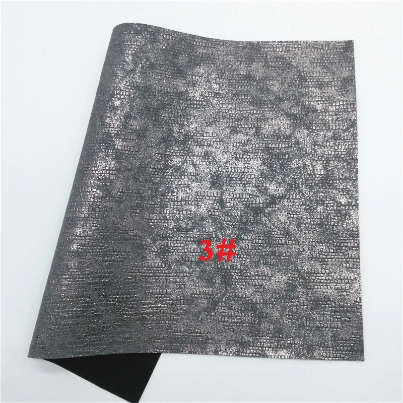 3 Glitterwishcome 21X29 см A4 Размер Металлическая Змея искусственная кожа ткань, синтетическая кожа ткань листы, искусственная кожа для бантов, GM493A - Цвет: 3