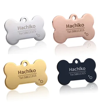 

YVYOO Stainless Stee Dog ID Tag for Dog Collar Accessories Personalized Pet ID Tag Customized Dog Tag Free engraving