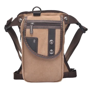 

AOLAILUDI Fashion Canvas Men Waist Pack Travel Fanny Pack Leg Bag Casual Shoulder Messenger Bag