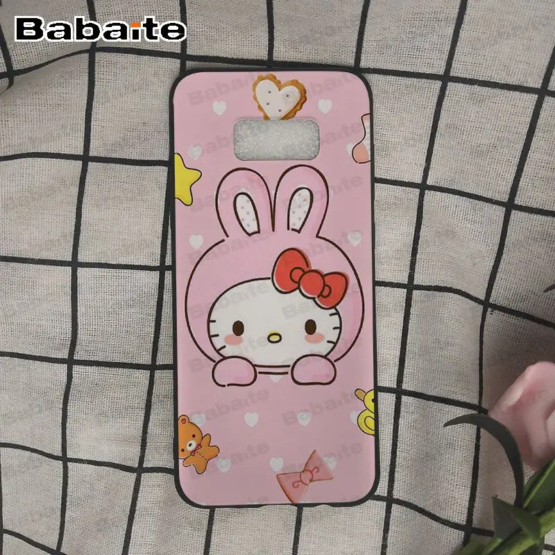 A7 Hello kitty ТПУ Мягкий силиконовый чехол для телефона чехол для samsung Galaxy s10 s10plus s6 s9 s8 plus s7 s6edge чехол s - Цвет: A7