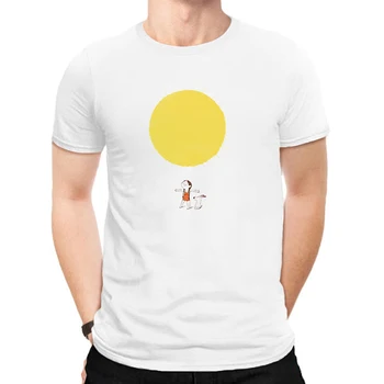 

LUSLOS Fashion Mens T Shirt Sun Printed Male T-shirt Plus Size Homme Graphic Tee Tops Casual White T-shirt camiseta hombre
