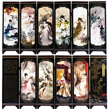 Антикварные Лаки, маленький экран, украшение, подарок из Китая, разделитель для комнаты, складной экран, декоративные панели, комнатный экран-разделитель