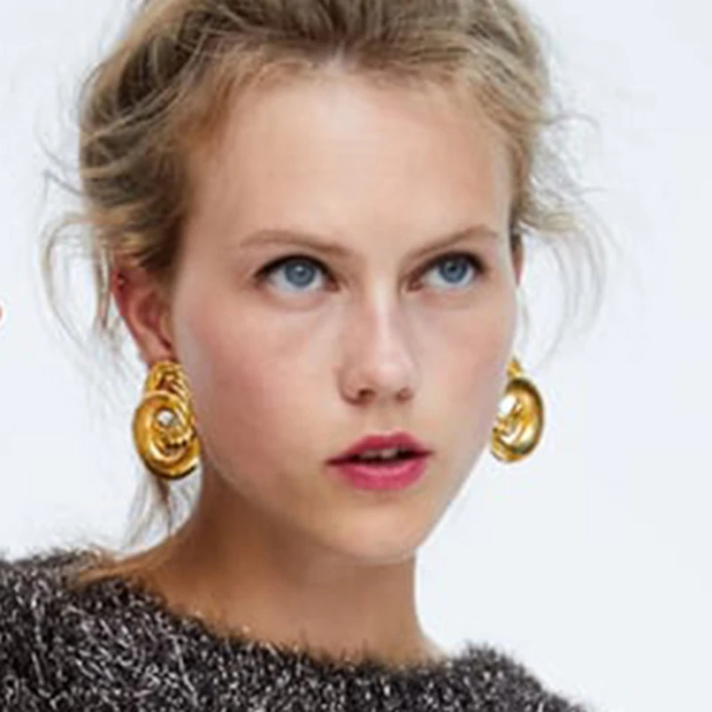 

ZA Fashion Multicolored Stud Earrings For Women Colorful Wedding Party Metal Bohemian Christmas Gifts Jewelry Hot Sale UKMOC