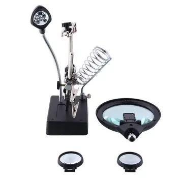

MG16129-C Clip Stand MG16129-C Hand Solder Foldable Magnifier LED AC/DC Jewelry AC/DC Magnifying Glass Soldering