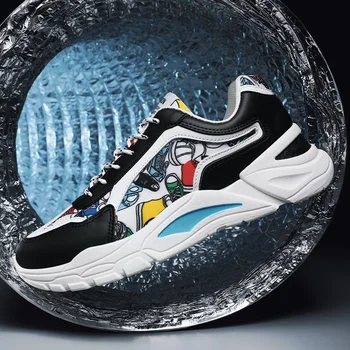 

Brand Men Fashion Shoes Casual Men Shoes Men Chunky Sneakers Black Breathable Shoes 2020 Male Sneakers Zapatillas Hombre