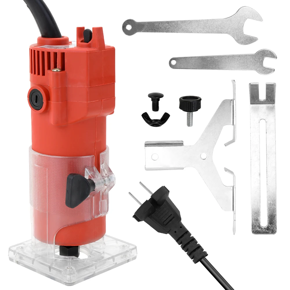 

Wood Milling Machine Lightweight With Wired Design Hand Electric Trimmer Router Not Rusty Wood Edge Trimmer Woodworking Tools