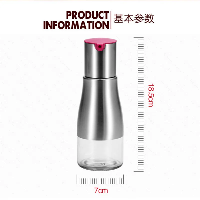 Currently Available Direct Selling Kitchen Supplies Stainless Steel Glass Oil Jug Soy Sauce Vinegar Bottle JOY-plus Cruet Cresto