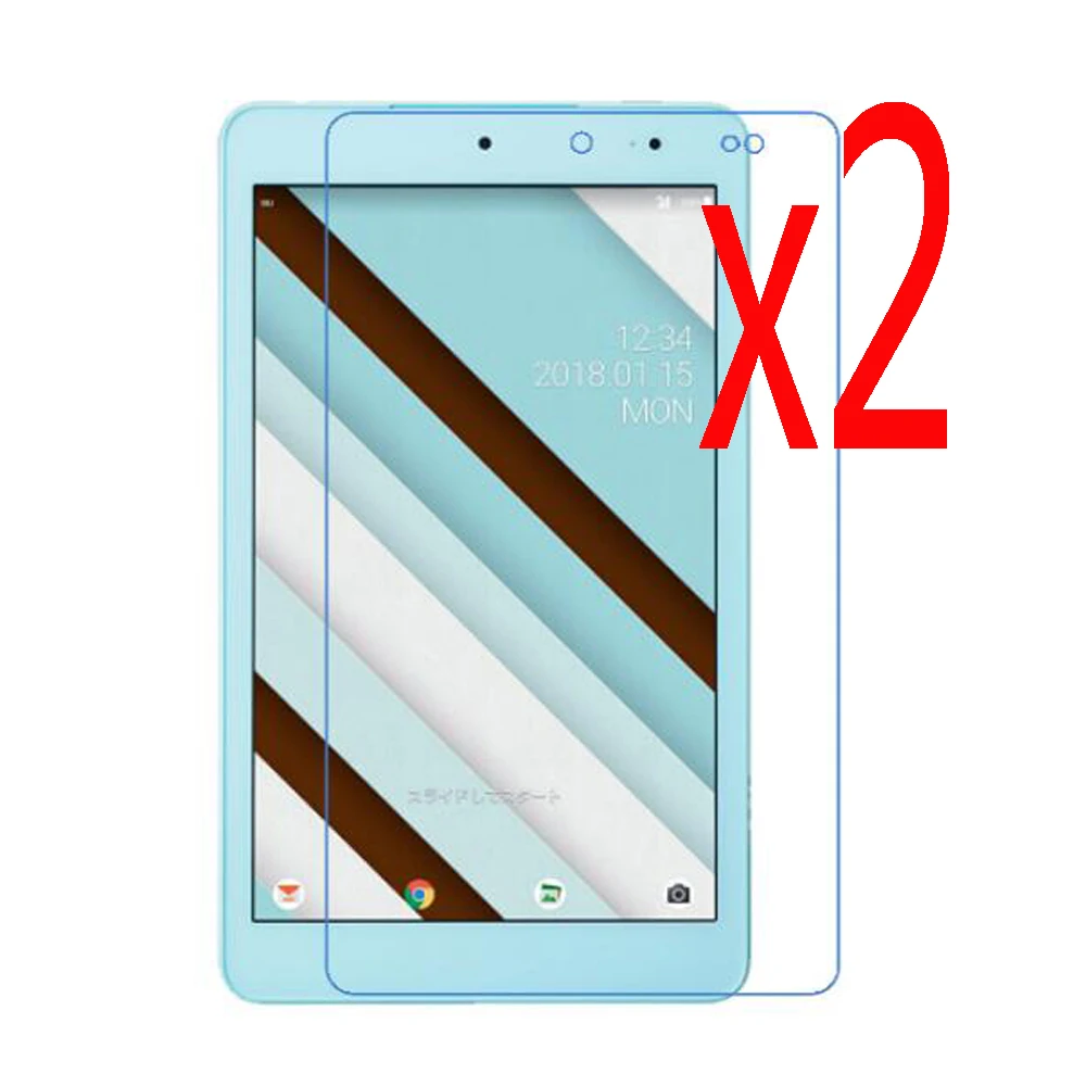 2 x прозрачные пленки+ 2 x Ткань для очистки, ЖК-прозрачная защитная пленка для экрана для Kyocera au Qua tab QZ8 Tablet