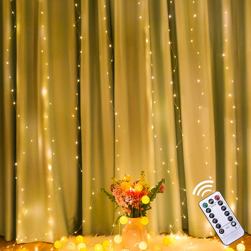 US $11.50 3M Rainbow Curtain Light LED String Garland Fairy Icicle Decorative Lights For Christmas Party Bedroom Wall Wedding Window Decor