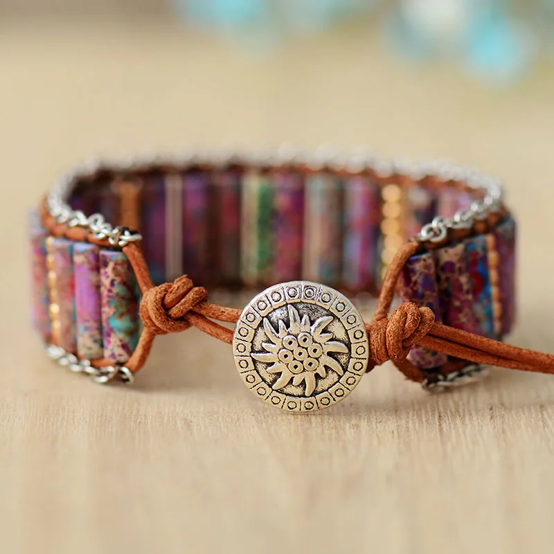 High End Leather Wrap Bracelet Chain Weaving Statement Wristband Cuff Bracelet Jewelry Holiday Gifts for Women