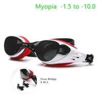 Prescription Summer Women Swimming Goggles Myopia Anti-Fog HD Silicone Diopter Diving Glasses  For Men 1