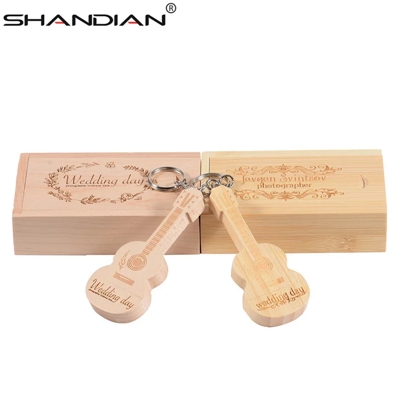 Флеш накопитель SHANDIAN для гитары деревянная гитара 4 ГБ 8 16 32 подарок другу|USB