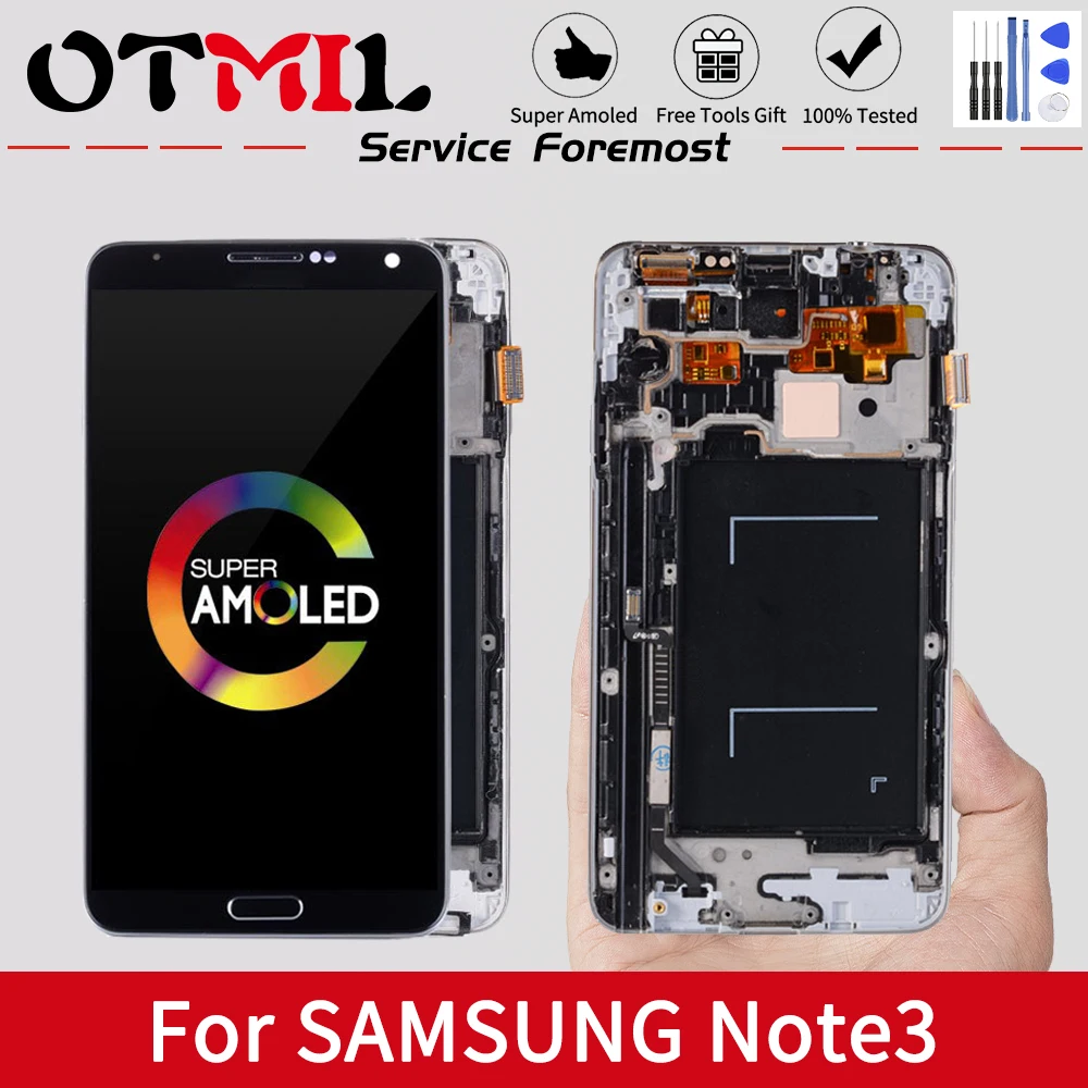 ЖК-дисплей Super Amoled 5 7 дюйма для SAMSUNG GALAXY Note 3 сенсорный экран с дигитайзером и