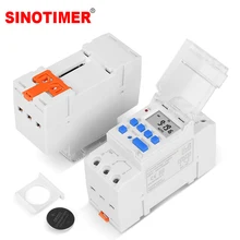 Electronic Weekly 7 Days Programmable Digital Industrial Time Switch Relay Timer Control AC 220V 16A Din Rail Mount