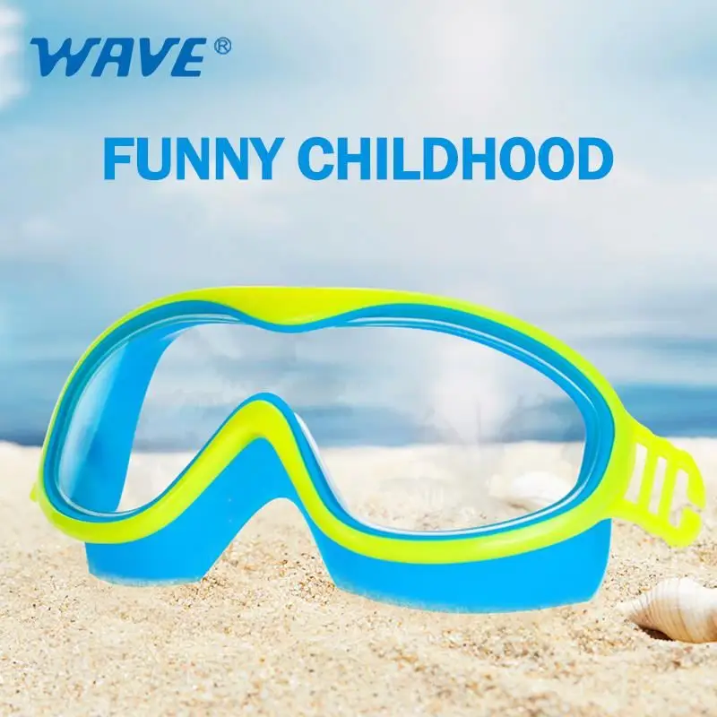 Kids Swimming Googles Anti-fog Waterproof liquid 95% Big Frames UV Protection Swimming Glasses
