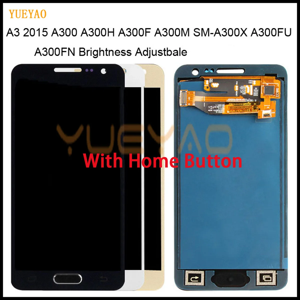 Регулировка яркости ЖК-дисплей для Samsung Galaxy A3 2015 A300 A3000 A300F A300M + сенсорный экран