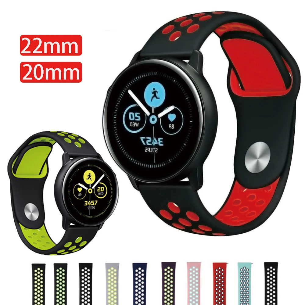 Ремешок для Samsung Gear S3 S2 sport Frontier Classic galaxy Watch active 42 мм 46 Band huami amazfit gtr bip 22 20 huawei GT 2 |