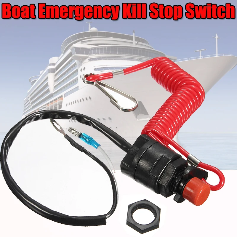 Outboard Cut Off Switch Safety Tether Lanyard Boat Motor Emergency Kill Stop For Engine Protect Yamaha /Tohatsu | Автомобили и