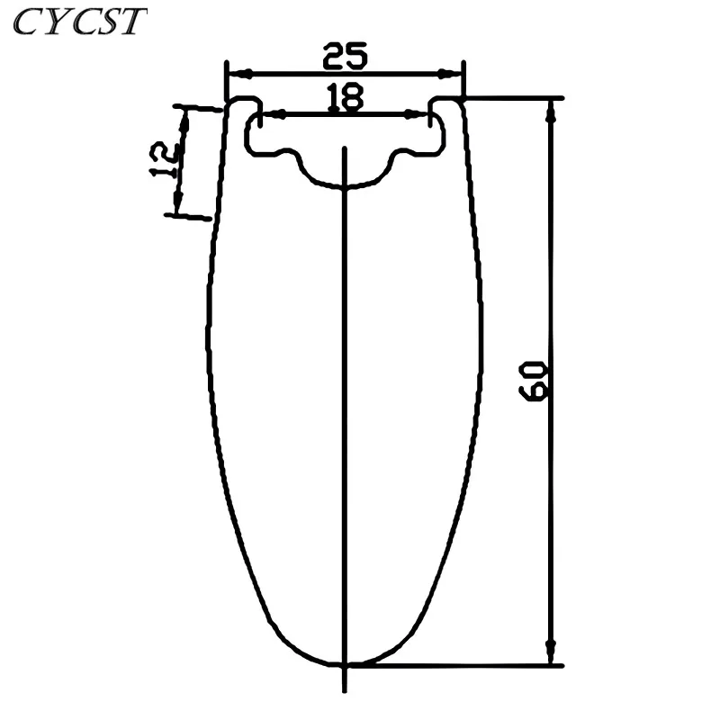 CYCST 700c 60 мм x 25 мм бескамерные карбоновые колеса дисковые тормоза cx32 ступицы 1420 Велосипедное колесо со спицами Углеродные дорожные колеса 1710 г UD 3K 24H