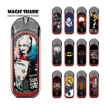 

Magic Shark Harley Quinn Joker Deadpool Spider Man Avengers One Piece Vape Case Sticker Cover Film Skin for TEROS ONE