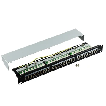 

24 Port Mountable Data Patch Panel High Speed CAT6 CAT-6 Network Cable Rack