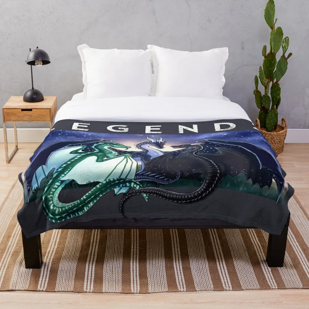 

Wings of Fire Legends Fathom Darkstalker Cle Throw Blanket Soft Sherpa Blanket Bed Sheet Single Knee Blanket Office Nap Blanket